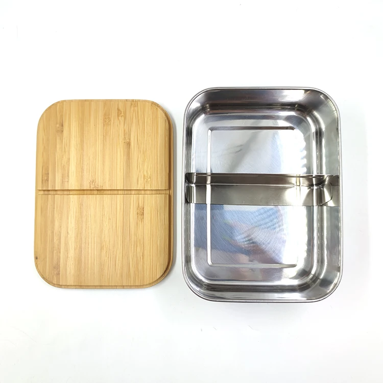 

304 Stainless Steel Bento Lunch Box Best Metal 1200ml Bento Lunch Box for Office School, Stainless steel color