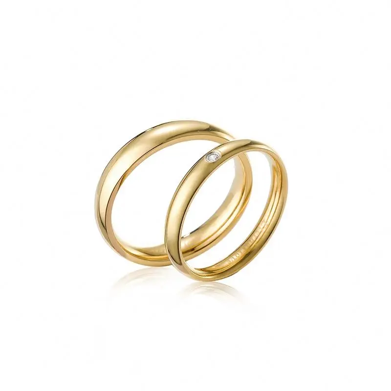 

Latest Trend Korean Style Design Minimalist Stainless Steel Ring With Zircon For Men And Women