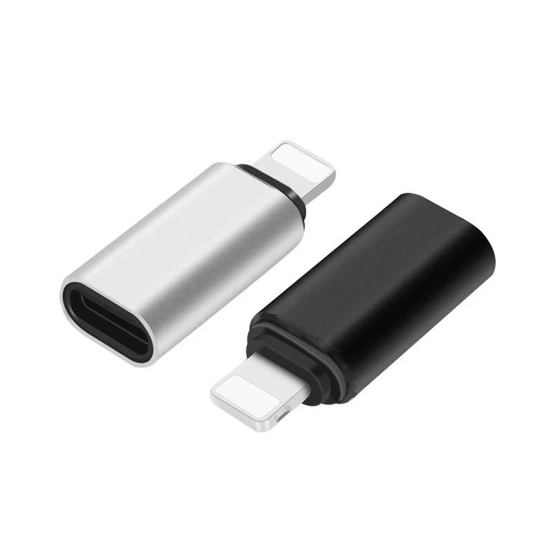 

Type C Female to 8Pin Adapter for IPhone 7 8 Plus X XS MAX USB C to Lighting Converter, Black.silver