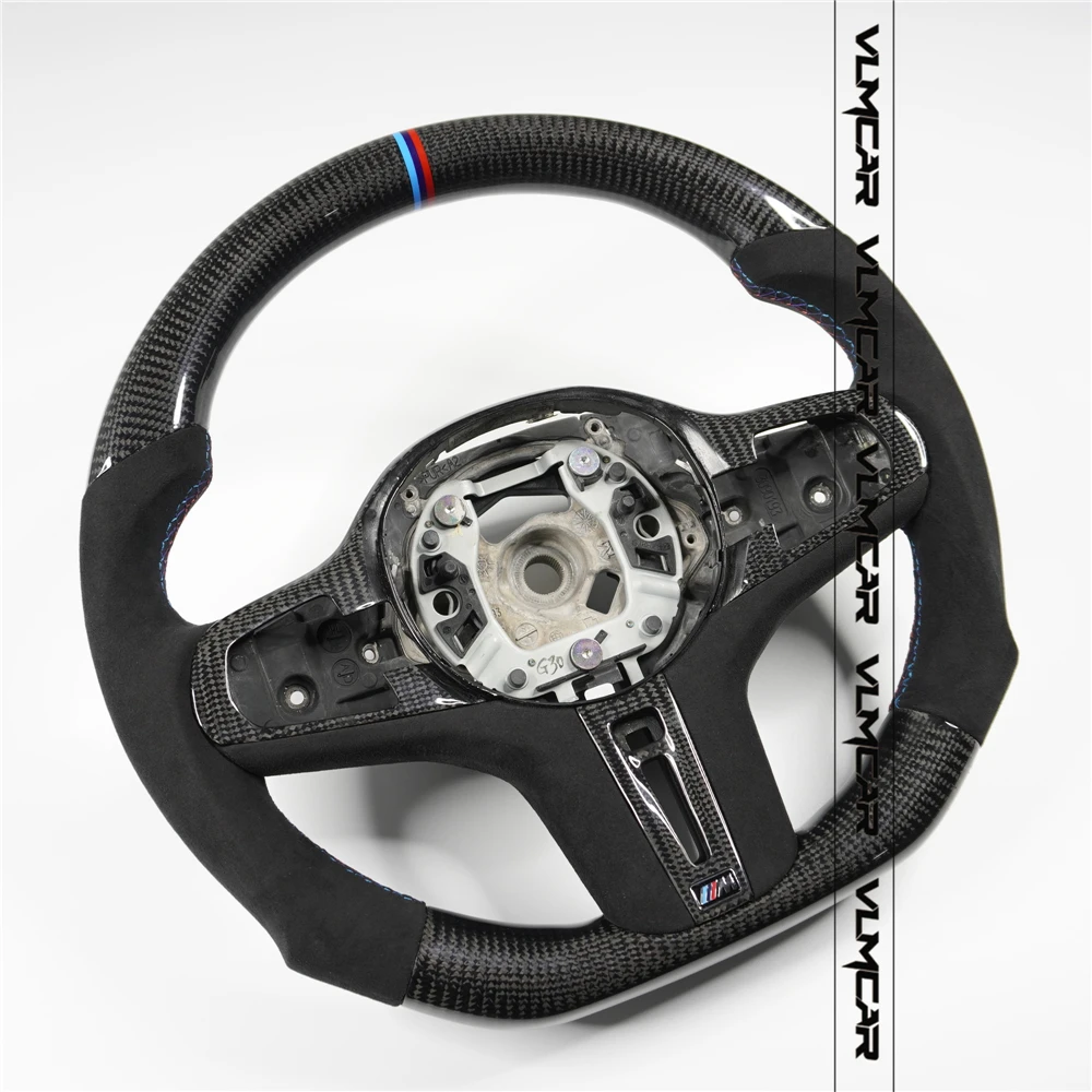 

Carbon fiber steering wheel for bmw 3/5/8 Series/x5/x6/G20/G30/G05 /All BMW models can be customized, Blue