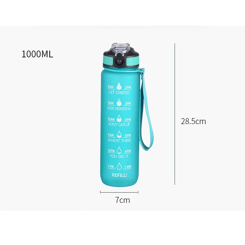 

1000ML custom logo plastic milk carton water bottle with straw, Customized color