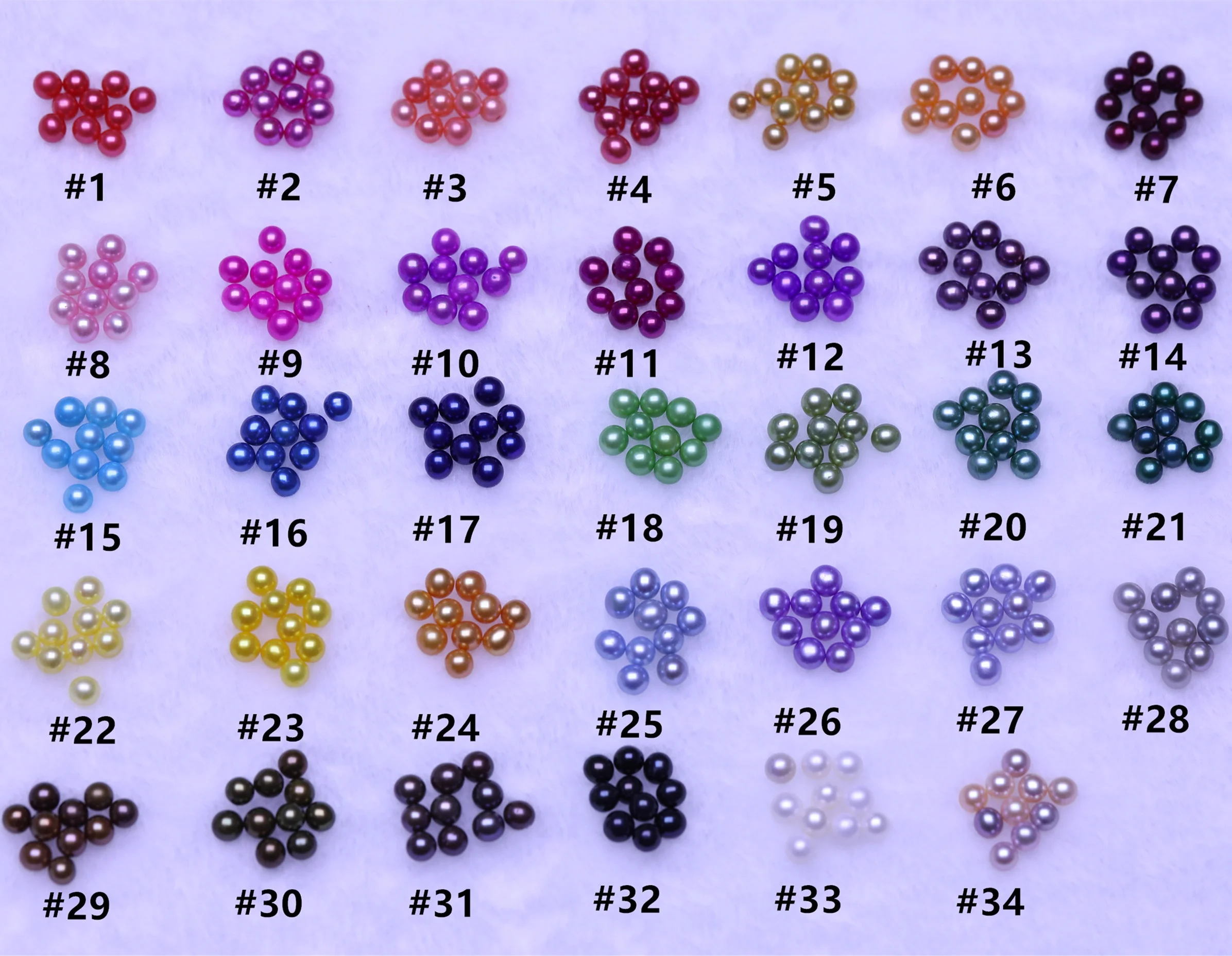 

AAA+ grade 34 colors Natural freshwater loose pearl dyed colors 7-8mm round loose pearl for pearls girls opening party