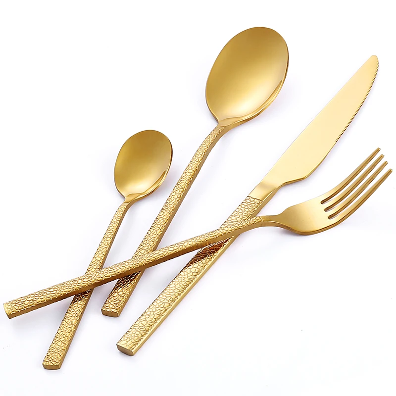 

Jieyang Flatware Wholesale Cutlery Set Sliver Fork Stainless Steel 304 Tableware Utensil Spoon Fork Set For Wedding, Customized color