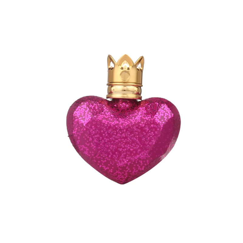 New Design Pink 30ml Refillable Heart Shaped Glass Perfume Empty