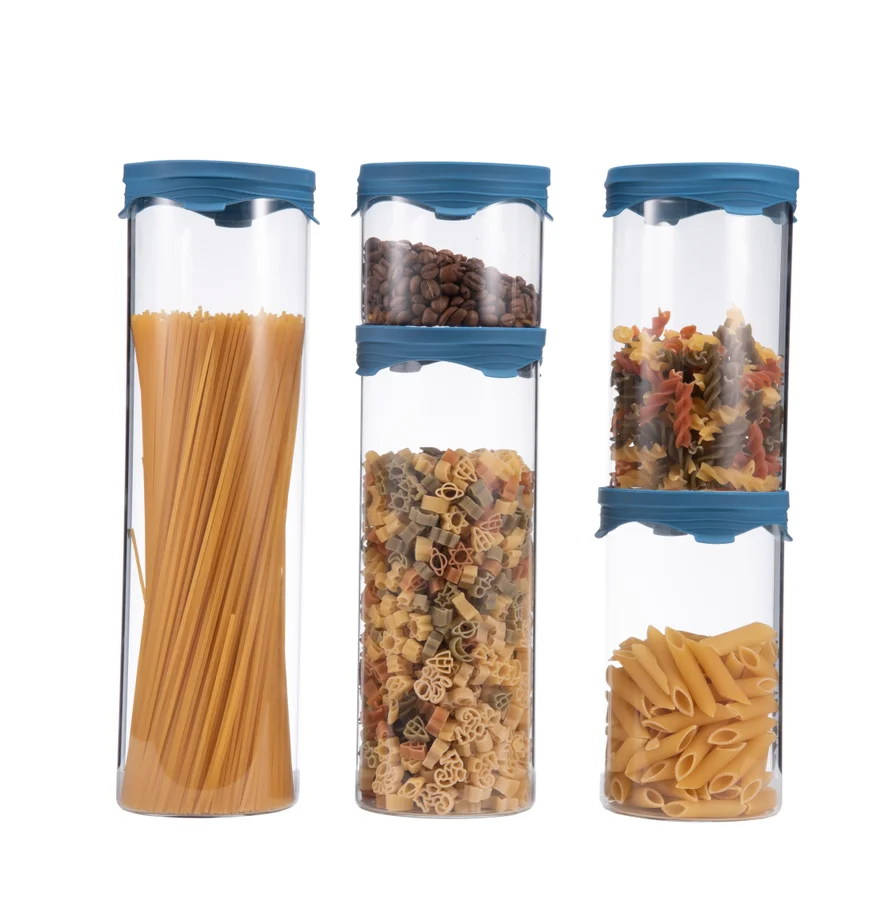 

BPA free round glass jar for food with glass lid