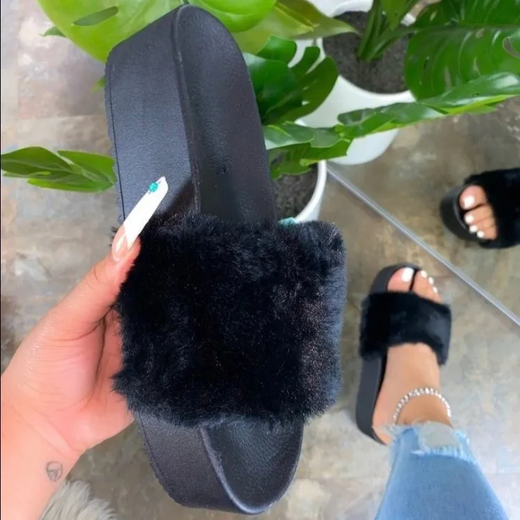 2020 Wholesale Fashion Tie Dye Fur Women Sandals High Quality Sandals For Women And Ladies Custom Slides Sandals With Logo