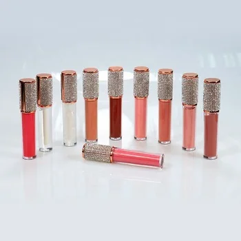 

Logo-free super shining moisturizing long-lasting makeup not easy to fade lip gloss lip glaze with diamonds