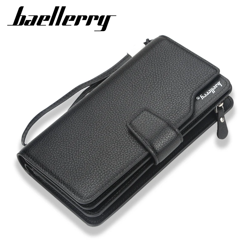 

carteras para hombre 2022 Baellerry custom luxury wallet Card Holder long pu leather trifold rfid wallet with zipper men purse, Mix (as picture)