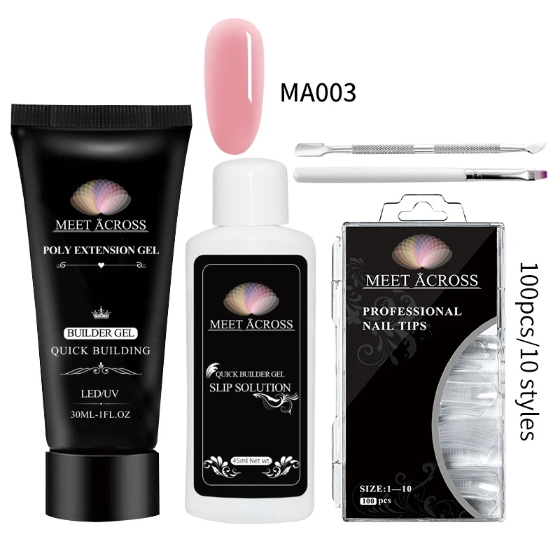 

2020 professional oem quick builder poly gel nail extension set poly gel start kit