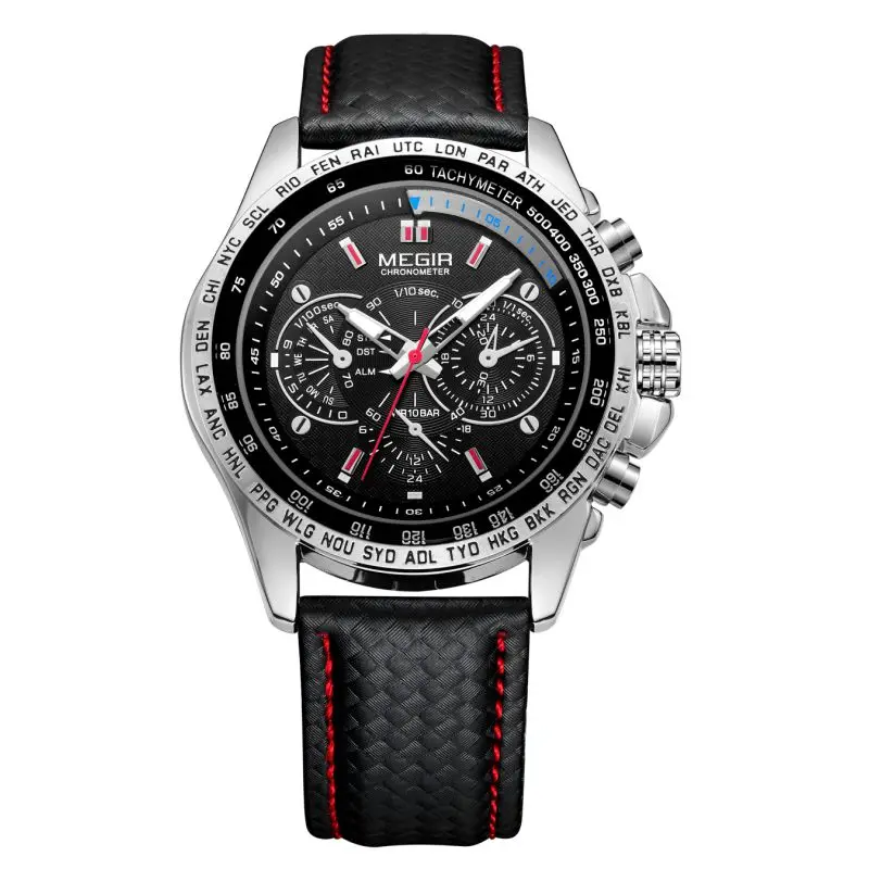 

Wholesale Megir 1010 leather quartz watches men wrist low price boy jam tangan bulk relojes para hombres