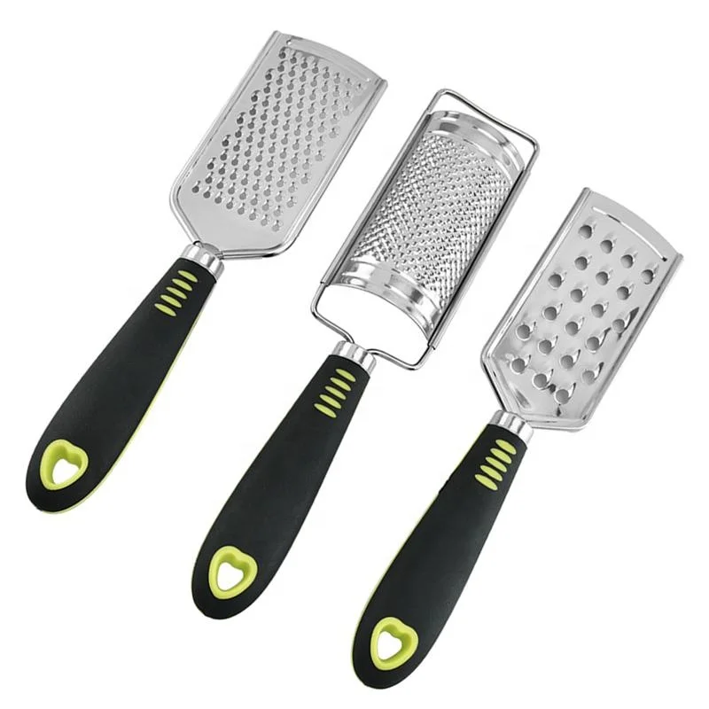 

3pcs Coarse Graters Set Stainless Steel Potato Planing Hand Grater Kitchen Gadgets For Cheese Fruit Vegetable Potato Wire Planer