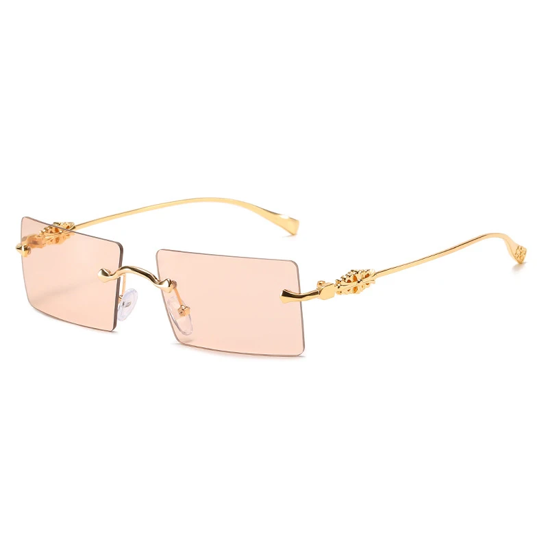 

New fashion rimless Sunglasses women river wholesale Crystal Wholesale trendy brand sun glasses, Colorful or customizable