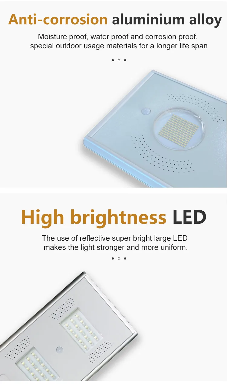 smart sensor all in one high lumen led 50w street solar light 200w