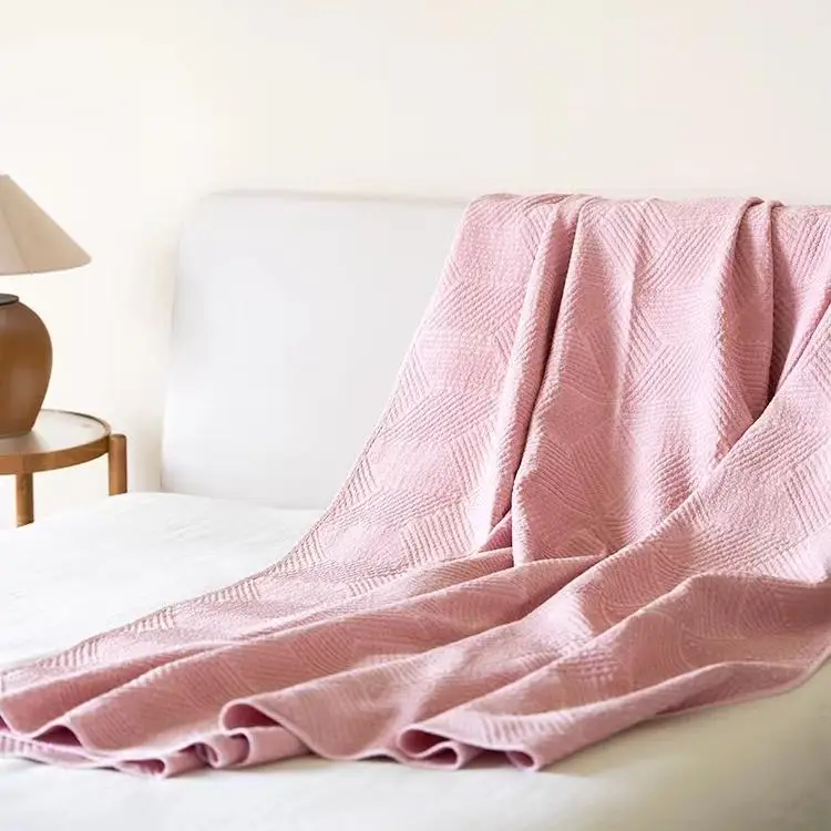 Morden 100% Cotton Woven Breathable Soft Summer Blanket Tranquil Landscape Series 210x250CM Organic Bed Bedroom Sofa Home Decor