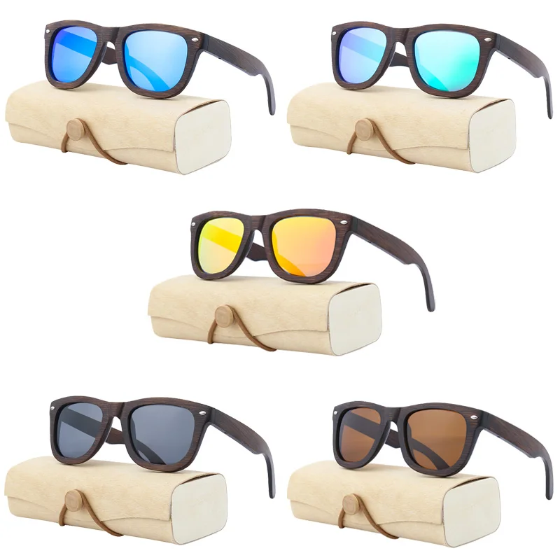 

Best sales China oversized sunglasses mirror gafas de sol mujer retro bamboo material sun glasses, 5 colors