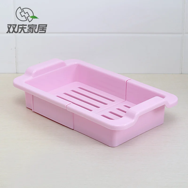 Plastic Dish Drainer With Tray - Pink