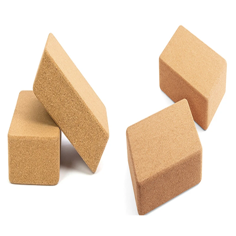 

Real Wholesale Custom Cork Eco-friendly Yoga Block And Strap Set, Wood natural