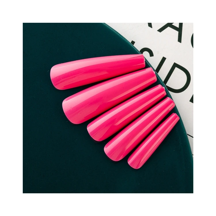 

T-shaped False Nail Tips Press On Nail Extension Extra Long Nails Full Cover Artificial Fingernails