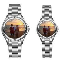 

Personalized Watch With Custom Art On Face Custom Photo Printing Couple Watches Lovers Men Women Sublimation Watches