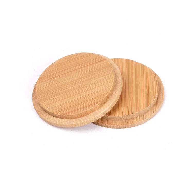 Packs Natural Color Decorative Bamboo Lids For Mugs Jars Bamboo Cover