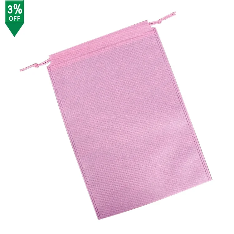 

Non-woven packing bag drawstring type non woven shoe bag, Pink (other color can be negotiated)