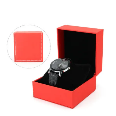 

P639 PU leather watch packaging box receiving box curved clamshell table storage watch boxes, Colors