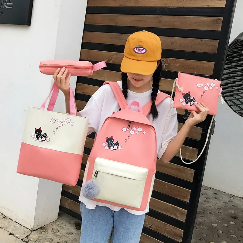 

wholesale 3 Pcs in 1Set Latest Fashion Backpack purses and handbags for teens