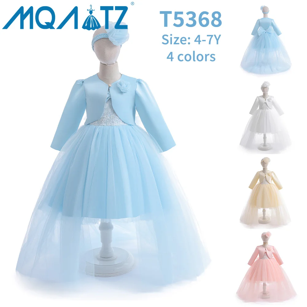 

MQATZ Christening Kids Party Dress Birthday First Communion Girl Dresses Kids Frock Dresses For 7 Years