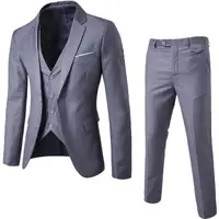 

Fashion 9 colors formal wear sets 3 piece (blazer+pants+vest)slim fit business best man wedding groom blazer suit