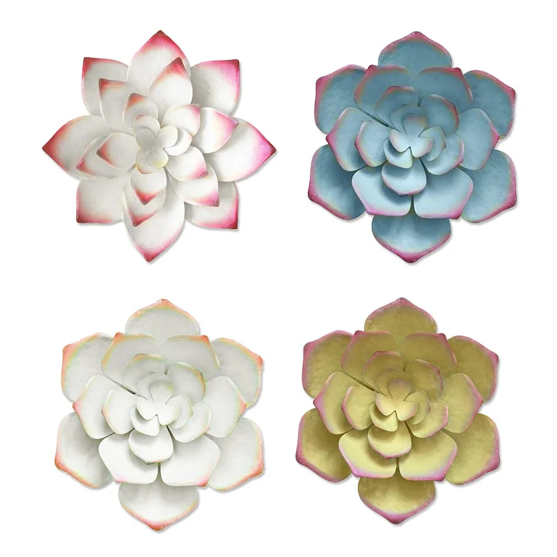 

Metal Flower Stereo Wall Hanging Restaurant Plant Ornaments Porch Corridor Simple Creative Wall Hanging Ornaments, Gold