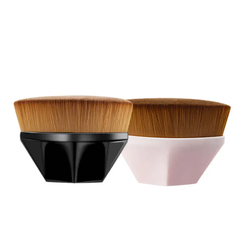 

Hot Sale Wholesale 55 Synthetic soft Hair Single Loose powder Evenly private label makeup brush, Black + white