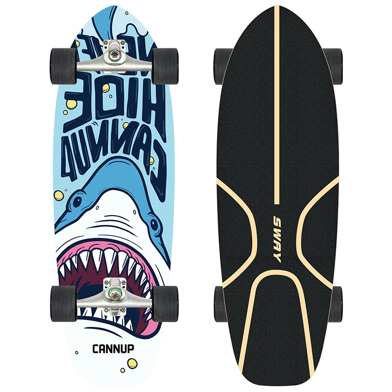 

SWAY 2021 Skate Board Longboard Direct Custom Skateboard CX4 CX7 Land Carver Surfskate 30inch For Adults