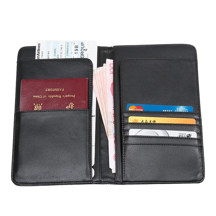 

Travelsky Wholesale water-resist PU rfid passport wallet for men, Black, blue, orange ,rose,green color