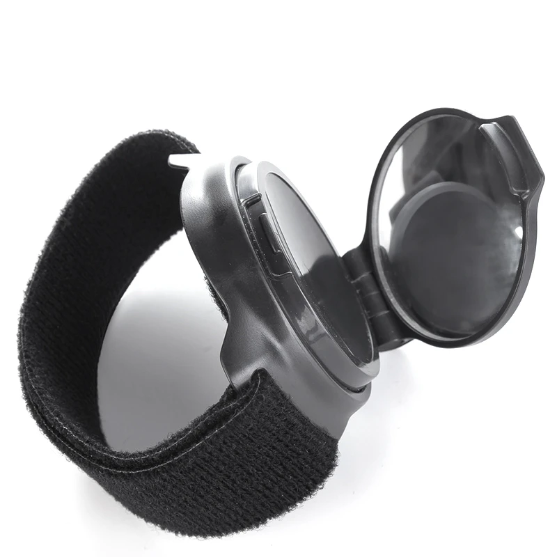 

Road Bicycle Riding Rearview Mirror Mountain Bike Accessories Motorcycle 360 Degree Rotating Adjustable Wrist Band mirror, Black