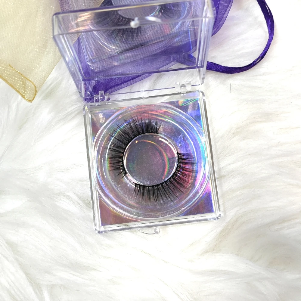 

Custom Private Charm Label Lashes Vendor 2019 Wholesale Clear Square Acrylic Box 15mm-18mm 3d 5d Mink Faux Eyelashes In Bulk, Natural black