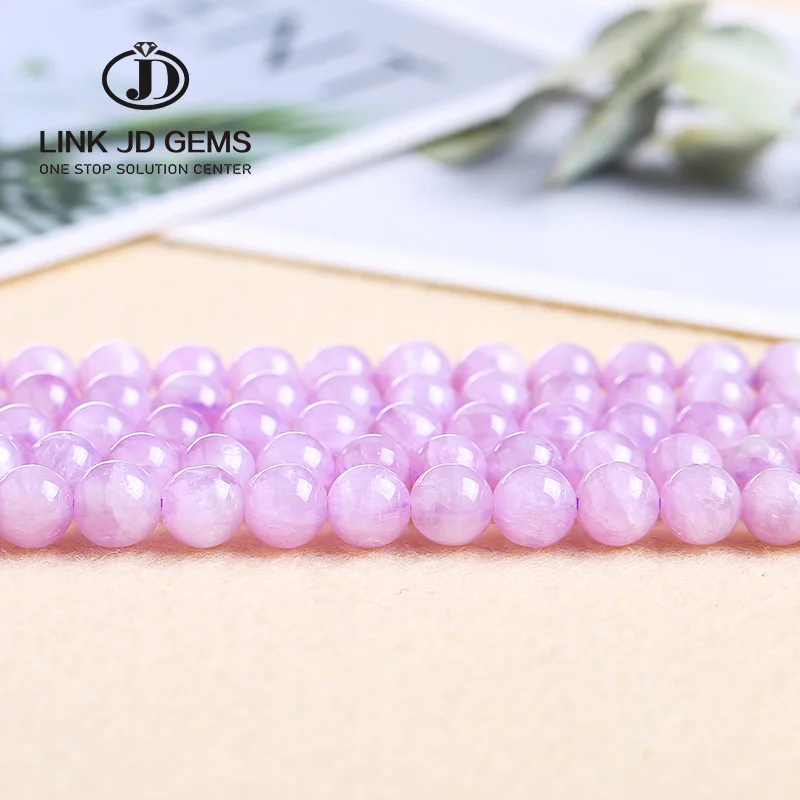 6/8/10 /12 mm Kunzites Beads Round Purple Spodumene Round Loose Beads For Jewelry Making DIY Bracelet Necklace