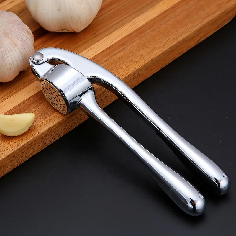 

popular premium heavy duty kitchen tool gadgets easy clean household grinding manual garlic press, Silver
