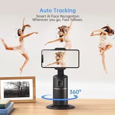 

Best Selling Portable Smart Shooting Auto Face AI Automatic Rotation 360 Object Tracking Cell Mobile Phone Holder