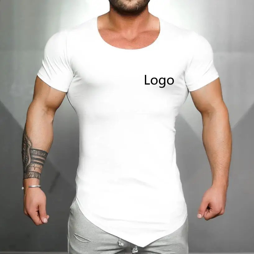 

Wholesale Custom Logo T Shirts Shirt Sports Mens White Tshirt Men's Casual Cotton Black Workout Men Tshirts