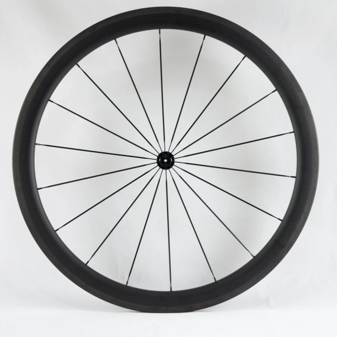 

TB2326 Newest BWT road rim brake wheelset 45mm rim depth 25mm width Clincher carbon fiber wheelset 3K brake surface, Black