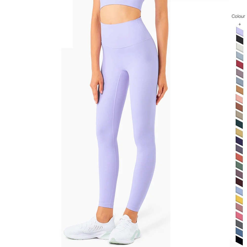 

2021 No Embarrassment Line Lulu Women High Quality Low Price Fitness Yoga Pants Leggings With Back Hide Pocket, 3 colors