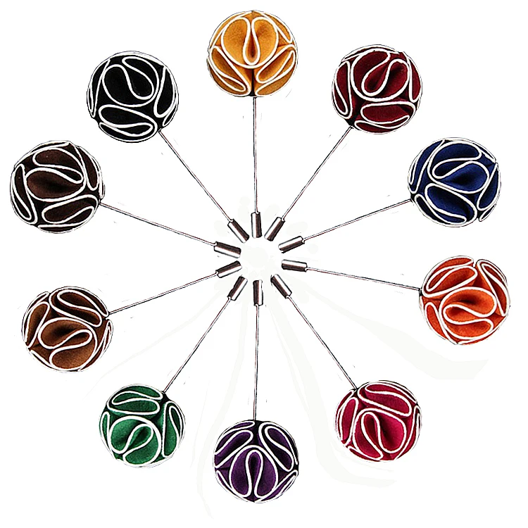 

Mix Colors Flower Rose Men's Boutonniere Brooch Lapel Pin Tuxedo Corsage mixed color