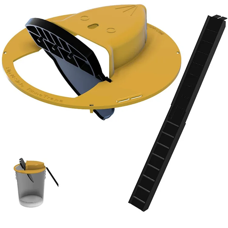

2021 New Bucket Lid Mouse Trap - Flip Slide Rat Trap Auto Reset Design Balance Sanitary Safe Mousetrap Catcher Indoor Outdoor, Yellow