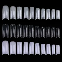 

Read to ship 500pcs/bag high quality ABS false acrylic nails tips natural white clear french nail tips