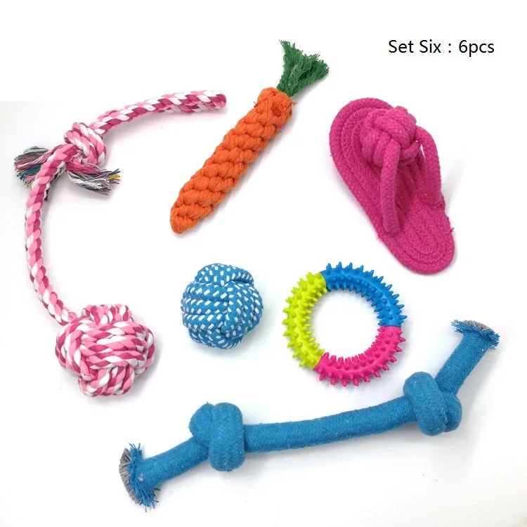 
Wholesale Dental Custom Cotton Durable Rope Dog Chew Set Pet Toy 