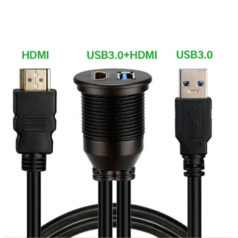 Usb De Cable Usb 30 Hdmi Macho A Hembra Cable A Prueba De Agua Para Tablero Hdmi Montaje En 3727