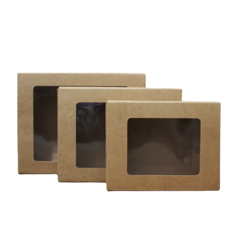 
Eco custom Printed Kraft paper box with window 