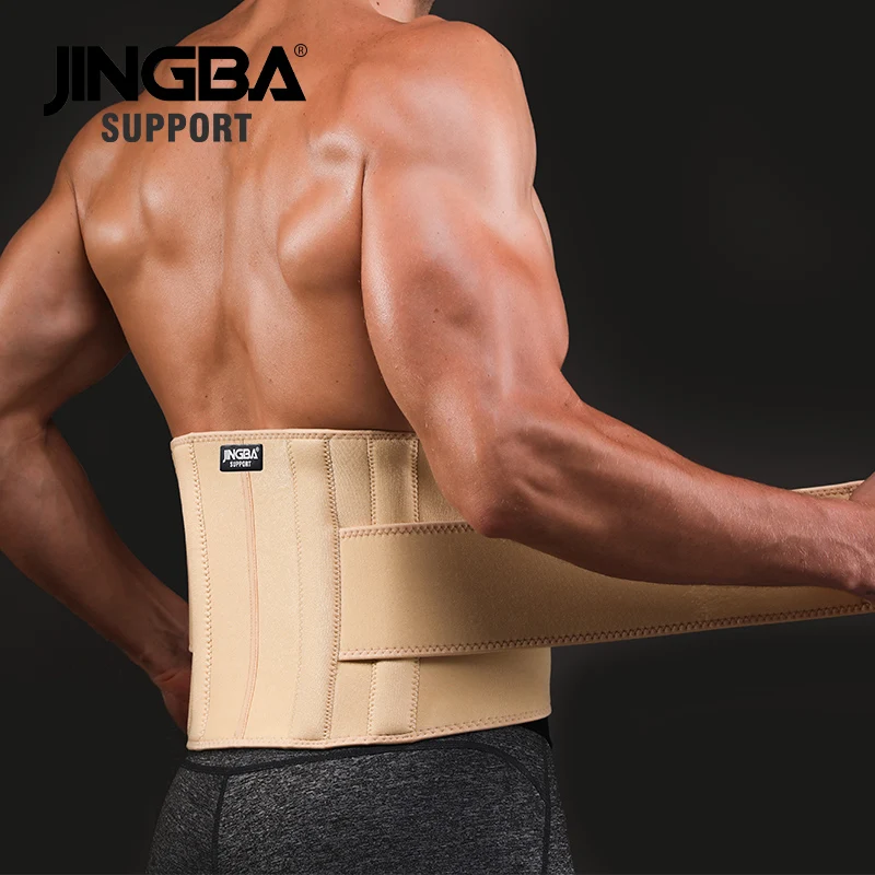 

JINGBA SUPPORT 48820A Adjustable Waist Elastic Neoprene Sport Safety Fitness Waist belt Sweat Belt logo customize, Black blue khaki
