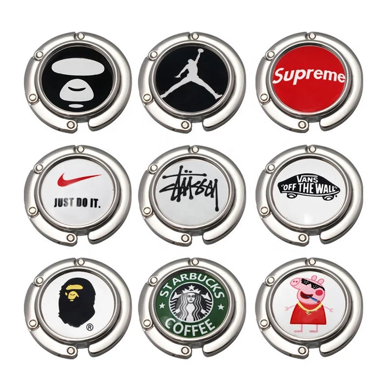 

Customize Fashion bag hanger hooks /foldable holder hooks / lady handbag hooks metal Multifunctional Bag hook