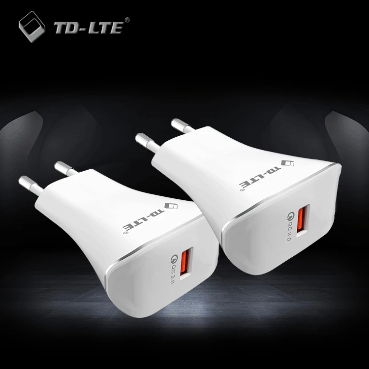 

New technology hot products usb charging charger QC3.0 fast charger 1 usb mobile phone charger, Black/white